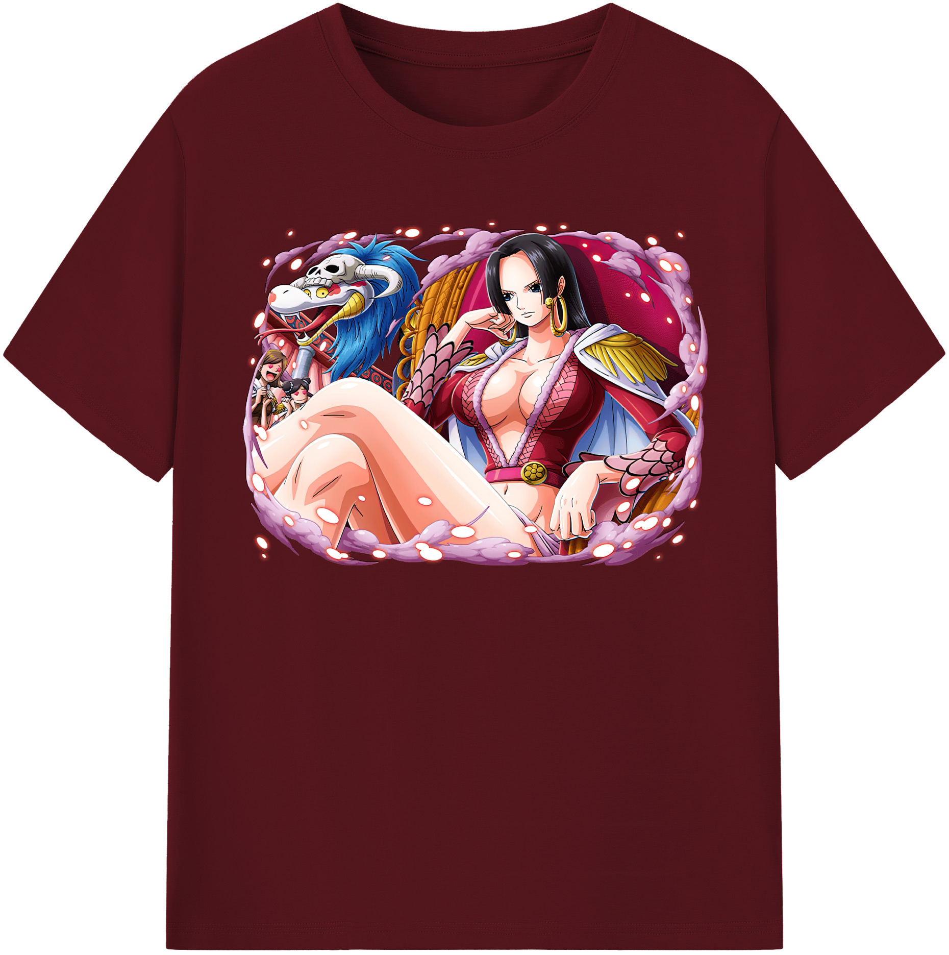 ワンピース ボア・ハンコック ONE PIECE Boa·Hancock 綿100％半袖Tシャツ（フロントプリント）